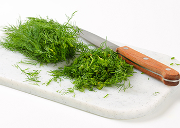 Chopped fresh dill is excellent in many dishes