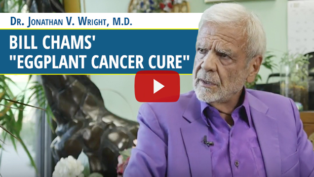 Dr. Jonathan Wright Explains Bill Chams' "Eggplant Cancer Cure" (video)