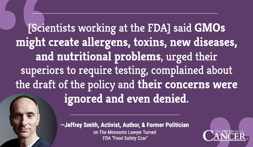 They said GMOs might create allergens, toxins, new diseases, and nutritional problems, urged their superiors to require testing, complained about the draft of the policy and their concerns were ignored and even denied.e