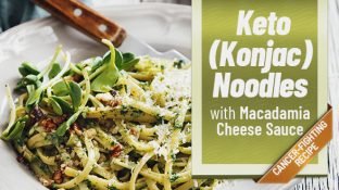 {DELICIOUS Vegetarian Keto Recipe} Konjac Noodles with Macadamia Cheese Sauce