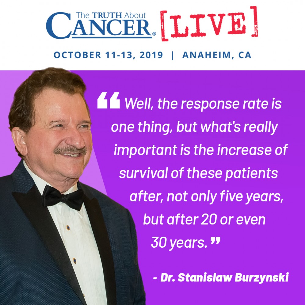 Dr. Stanislaw Burzynski Quote - Cancer Treatment Response Rate
