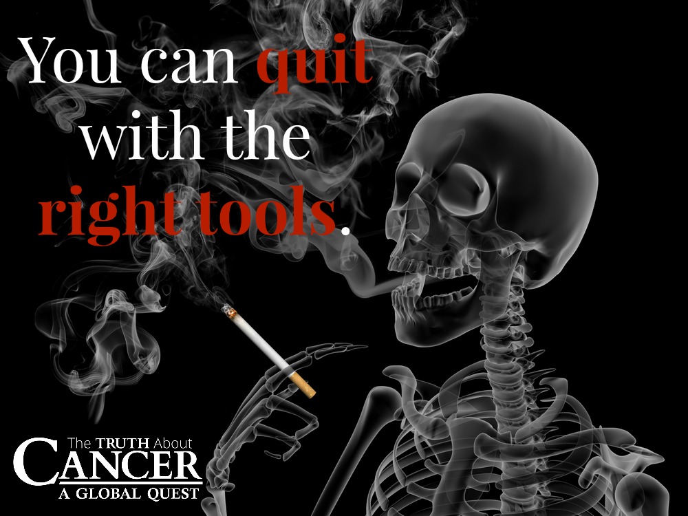 Stop smoking today and cut your cancer risk in half.