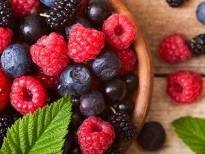 Choose lower sugar organic fruits such as blueberries, raspberries, blackberries, or black raspberries which are high in antioxidants
