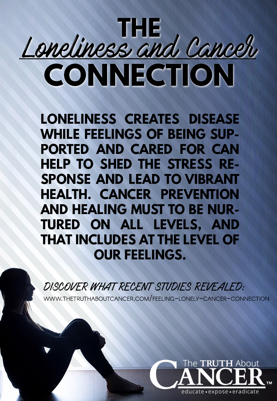 loneliness creates disease while feelings of being supported and cared for can help to shed the stress response and lead to vibrant health.