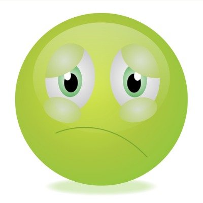 green nausea emoji with keto flu