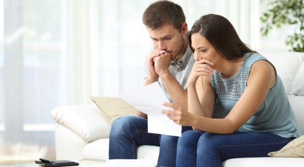worried couple with financial toxicity